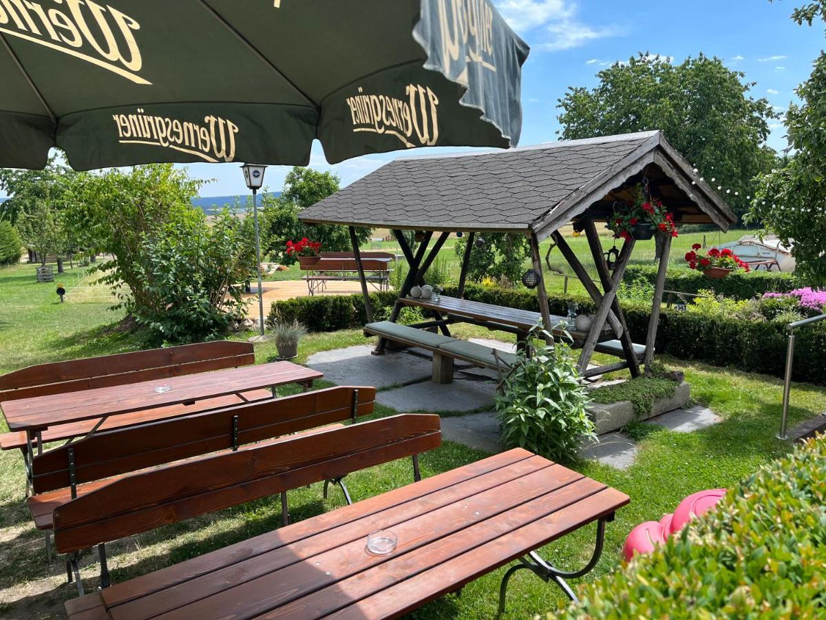 Gasthof Drei Schwanen Langenwetzendorf ภายนอก รูปภาพ